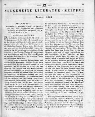 Wirth, J. U.: System der speculativen Ethik, eine Encyclopädie der gesammten Disciplinen der practischen Philosophie. Bd. 1-2. Heilbronn: Drechsler 1841-42 (Fortsetzung von Nr. 11)