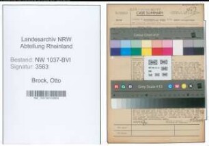 Entnazifizierung Otto Brock , geb. 27.11.1906 (Gewerbetreibender)