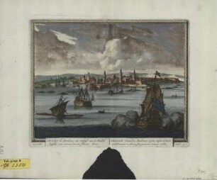 Ansicht von Tripolis, Kupferstich, 1702 : Tripoli di Barbaria : een roofnest aen de Middellantsche-zee, voorzien van een schoone haven ; C.P. = Tripolis Numidica / Pet. Schenk. - Amsteld[ami] , [ca. 1702]. - 1 Kunstbl. : Kupferst. ; Plattengr. 27 x 22 cm +++ Auch enth. in: Petri Schenkii Hecatompolis sive totius orbis terrarum oppida nobiliora centum