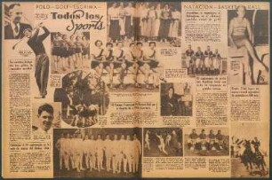 Todos los sports [Fotografías] : Polo - Golf - Esgrima - Natación - Basketball