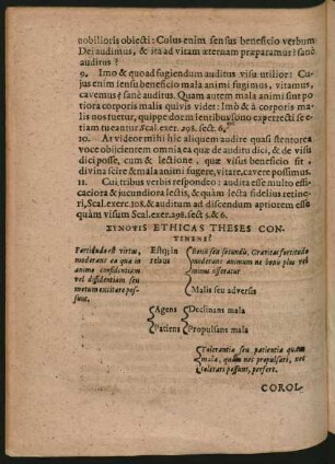 Synopsis Ethicas Theses Continens?
