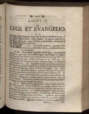 Locus V. De Lege Et Evangelio
