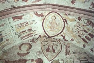 Jüngstes Gericht — Christus als Weltenrichter in der von Engeln getragenen Mandorla