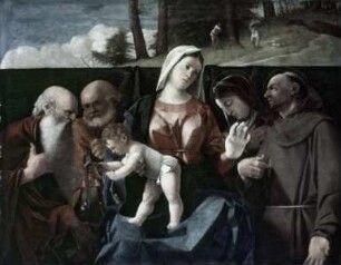 Madonna mit dem Kinde und vier Heiligen
