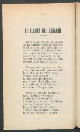 El llanto del corazón