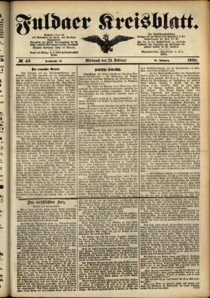 Ausgabe vom Mittwoch, den 23. Februar 1910.
