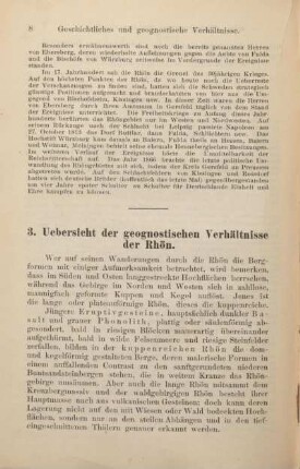 3. Uebersicht der geognostischen Verhältnisse der Rhön.