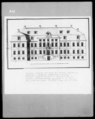 Unbekanntes Schloß, Fassadenentwurf