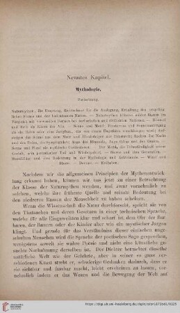 Neuentes Kapitel: Mythologie. Fortsetzung