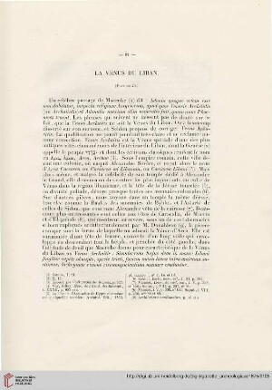 La Vénus du Liban