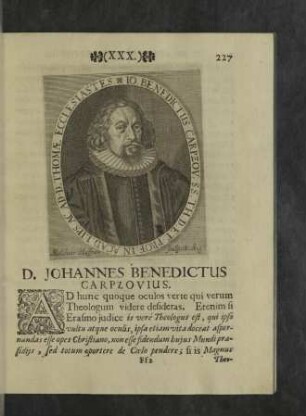 D. Johannes Benedictus Carpzovius.