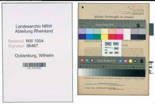 Entnazifizierung Wilhelm Ocklenburg , geb. 19.05.1891 (Gastwirt)