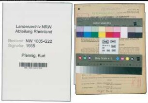 Entnazifizierung Kurt Pfennig , geb. 07.11.1909 (Kaufmann)