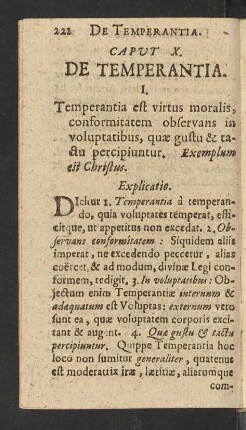 Caput X. De Temperantia.