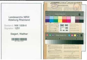 Entnazifizierung Walther Siegert , geb. 28.06.1904 (Kaufmann)
