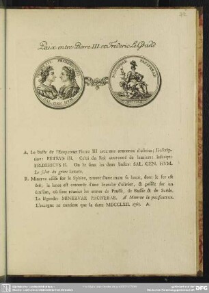 Paix entre Pierre III. et Frederic Le Grand