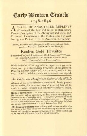 Early Western Travels