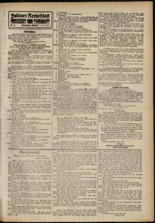 Zweite Ausgabe vom Samstag, den 17. März 1917.