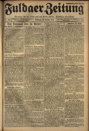 Ausgabe vom Mittwoch, den 28. Oktober 1925.