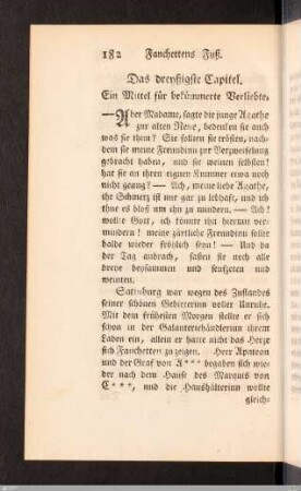 Das dreyßigste Capitel. Ein Mittel für bekümmerte Verliebte.