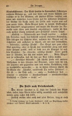 Die Reise nach Griechenland