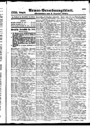 1732. Ausgabe. Montag, 3. Dezember 1917