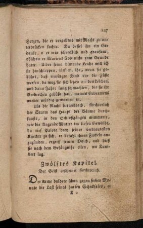 Zwölftes Kapitel. Der Geist erscheinet fürchterlich.