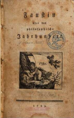 Faustin oder das philosophische Jahrhundert, [1]