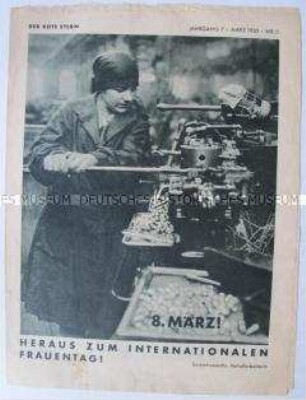 Proletarische Halbmonatszeitschrift "Der Rote Stern" u.a. zum internationalen Frauentag