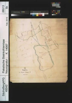 Zwickauer Bürgergewerkschaft, Aktienverein, Schnittlinien I bis V in der Nähe des Schwanenteiches und Grubenfeldgrenze mit dem Erzgebirgischen Steinkohlen-Aktienverein