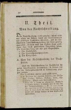 II. Theil. Von der Rechtschreibung.