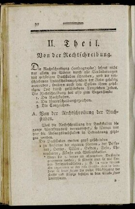 II. Theil. Von der Rechtschreibung.