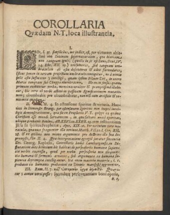 Corollaria Quaedam N. T. loca illustrantia