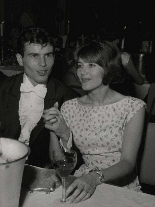 Horst Buchholz und Gattin Miriam Bru. Internationale Filmfestspiele 1959