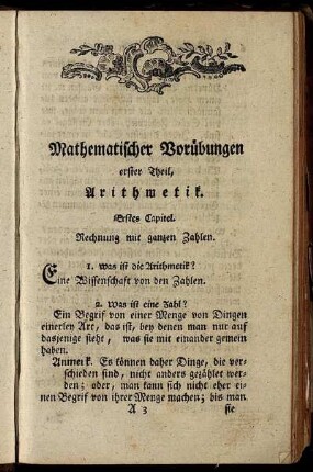 Erstes Capitel. Rechnungen mit ganzen Zahlen.