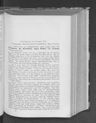 Sitzung am 10. Januar 1905.