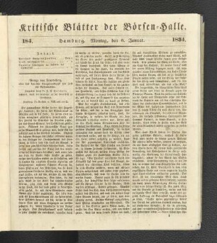 184. 6. Januar 1834