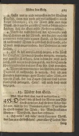 13. Wider den Geitz