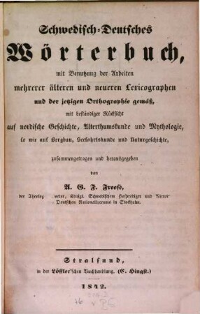 Schwedisch-deutsches Wörterbuch