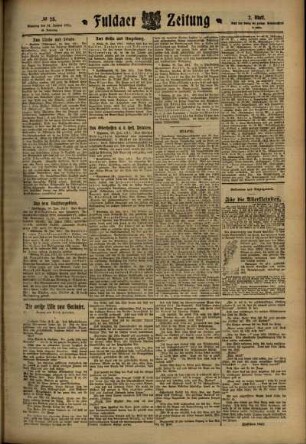 Zweite Ausgabe vom Dienstag, den 31. Januar 1911.