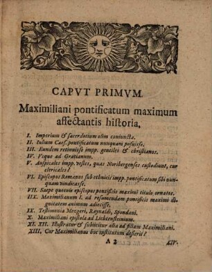 Dissertationem Historico-Theologicam De Caes. Maximiliano Primo Pontificatum Maximum Affectante