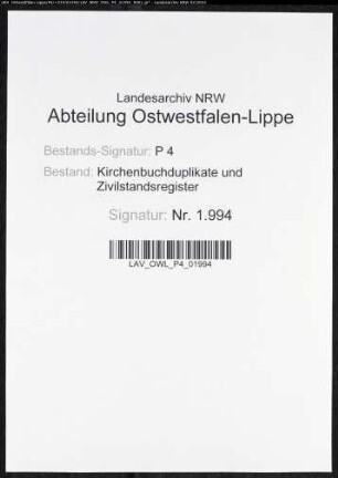 Kirchenbuchduplikat der evangelischen Jacobi-Gemeinde Lippstadt (GHT 1822-1824). (Gemeinde: Lippstadt, evangelische Jacobi-Gemeinde)