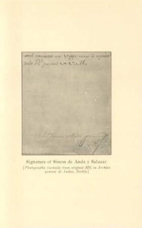 Signature of Simon de Anda y Salazar