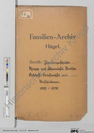 Geschichte der Familie Krupp und Ahnentafel von Bertha Eichhoff