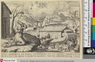[Gott befiehlt Noah in die Arche einzutreten; Dieu ordonnant à Noé d'entrer dans l'Arche]