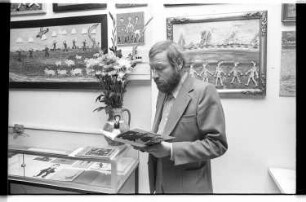 Kleinbildnegativ: Ausstellung Günter Bruno Fuchs und Willi Mühlenhaupt, Galerie Franz Mehring, 1977