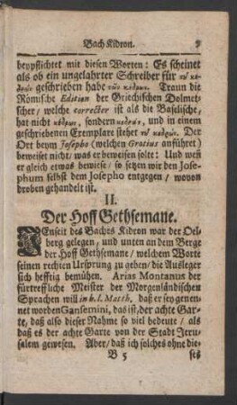 II. Der Hoff Gethsemane