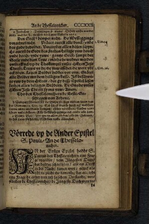 Vorrede vp de Ander Epistel S. Pauli / An de Thessalonicher.