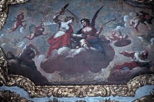 Innendekoration des Treppenhauses — Deckendekoration des Treppenhauses — Sieg der Klugheit
