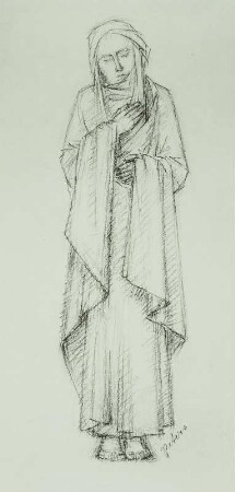 Stehende klagende Frau